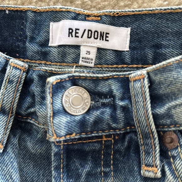 NWT RE/DONE 50s Cut Off High Waist Organic Cotton Jean Denim Shorts - Picture 9 of 11